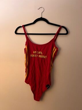 Red Pulp Fiction O’Mighty Thong Bodysuit